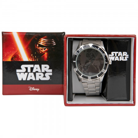 Star Wars Original Trilogy Darth Vader Watch with Stainless Metal Band